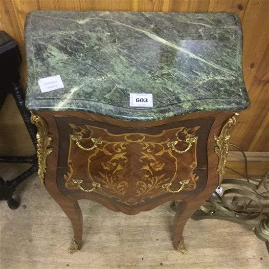 Louis XV style chest of drawers, with marble top